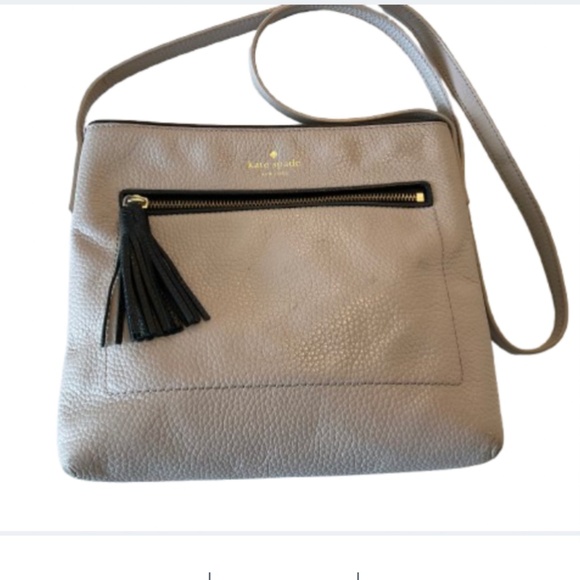 Kate Spade Crossbody Bag Tan with Black Tassel - Picture 1 of 12